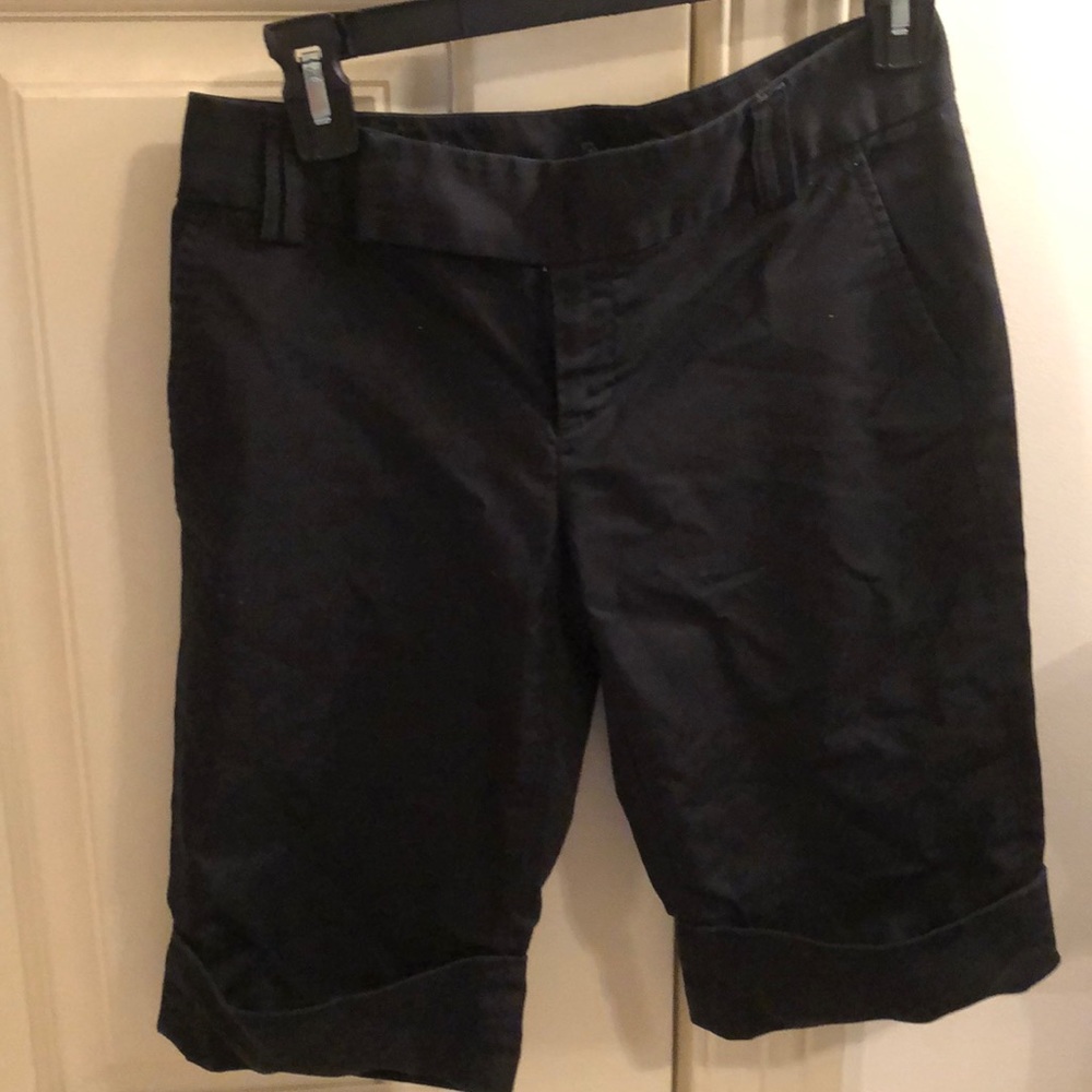 Black long shorts banana republic